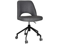 Albury Commercial Grade Gravity Fabric Gas Lift Office Chair, Slate / Black