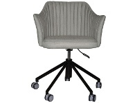 LivingStyles Coogee Commercial Grade Gravity Fabric Gas Lift Office Armchair, Cloud / Black offer