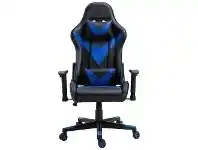 Thunderbolt PU Leather Gaming Chair, Black / Blue