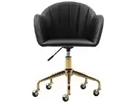 LivingStyles Coburns PU Leather Office Chair, Black / Gold offer