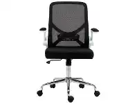 LivingStyles Malvern Mesh Fabric Collapsible Ergonomic Office Chair, Black / White offer