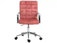 LivingStyles Monica Velvet Fabric Office Chair, Coral offer