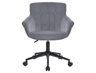 Lunan Velvet Fabric Office Chair, Grey