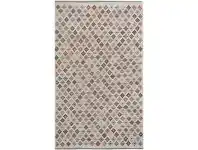LivingStyles One of A Kind Kajal Hand Knotted Wool Afghan Maimana Kilim Rug, 190x104cm offer