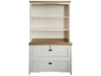 LivingStyles Melton Lateral File Cabinet with Hutch offer