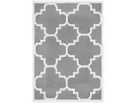 LivingStyles Nomad Moroccan Flat Woven Wool Rug, 230x320cm, Grey offer