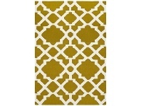 LivingStyles Nomad Trellis Flat Woven Wool Rug, 190x280cm, Gold offer