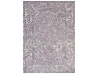 Celeste Chenille & Cotton Bohemian Boarder Rug, 240x330cm, Lilac