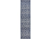 LivingStyles Mirage Gwyneth Transitional Runner Rug, 80x400cm, Navy offer