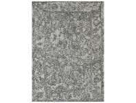 LivingStyles Celeste Chenille & Cotton Bohemian Boarder Rug, 80x150cm, Grey offer