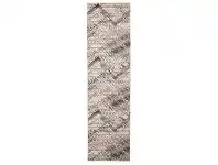 LivingStyles Riverside Jagged Modern Runner Rug, 80x400cm, Aubergine offer