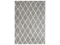 LivingStyles Lumina Diamond Shag Rug, 330x240cm, Grey/Cream offer