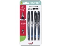 Officeworks Uniball Uni-Ball Gel Impact Gel Pen Blue 4 Pack offer