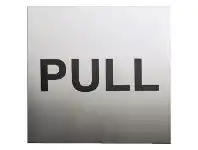 Officeworks Sandleford Metal Pull Sign 100 x 100 x 0.6mm offer