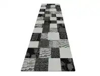 Seattle Savion Modern Runner Rug, 80x300cm, Black