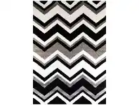 LivingStyles Valens Chevron Modern Rug, 160x230cm, Black / White offer