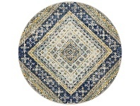 LivingStyles Babylon Diamond Bohemian Round Rug, 200cm, Navy offer