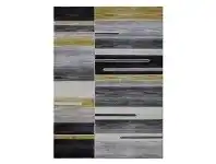 LivingStyles Sunbury Ryder Modern Rug, 240x330cm, Gold / Grey offer