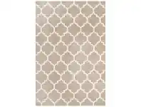 LivingStyles Alyssum Trellis Textured Modern Rug, 240x330cm, Beige / White offer