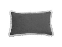 LivingStyles St. Kilda Velvet Lumbar Cushion Cover, Grey offer