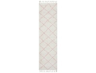 LivingStyles Saffron Hawa Fringed Shag Runner Rug, 80x200cm, Pink offer