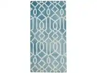 LivingStyles Maryland Tie Dye Wool Rug, 120x60cm, Aqua offer