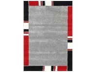 LivingStyles Charleston Mcclure Modern Rug, 330x240cm, Grey / Red offer