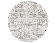 LivingStyles Oasis Ismail Tribal Round Rug, 240cm, Grey offer
