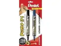 Officeworks Pentel Maxiflo Permanent Markers Black and Blue 2 Pack offer