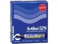 Officeworks Artline 579 Whiteboard Markers Chisel Black 12 Pack offer