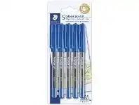 Officeworks Staedtler 430 Medium Ballpoint Pens Blue 5 Pack offer