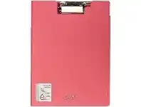 Officeworks Aqua Drops A4 Clipfolder Pastel Pink offer