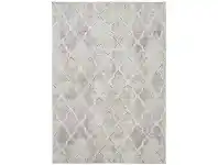 LivingStyles Courtyard Trellis Textured Modern Rug, 330x240cm, Beige offer