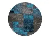 LivingStyles Aspire Storm Modern Round Rug, 160cm, Blue offer