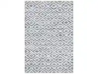 LivingStyles Spirit Owen Diamond Textured Cotton Rug, 150x220cm, Blue offer