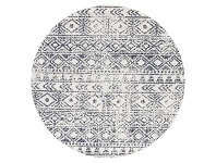LivingStyles Oasis Ismail Tribal Round Rug, 240cm, Blue offer