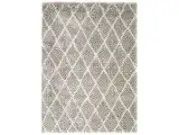 LivingStyles Lumina Diamond Shag Rug,330x240cm, Brown/Cream offer