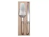 LivingStyles Andre Verdier Debutant Cake Knife & Server Set, Ivory offer