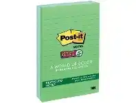 Post-it Super Sticky Recycled Notes 101x152mm Bora Bora 3 PK