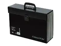 Officeworks Colourhide Expanding Carry File Black offer