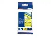 Officeworks Brother TZe-651 Laminated Tape 24mm x 8m Black on Yellow offer