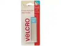 Officeworks VELCRO Brand VELCRO Removable Strips 19mm x 45 cm White 4 Pack offer