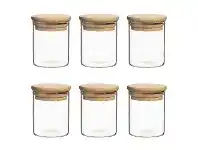 LivingStyles Ecology Pantry Round Glass Spice Jar, Set of 6 offer