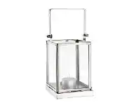 LivingStyles Cassy Metal & Glass Lantern, Square offer