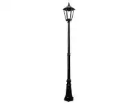 LivingStyles Italian Made Chester 245cm Aluminium IP43 Exterior Single Head Fancy Post Light - Black offer