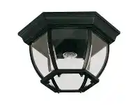 Dakota IP44 DIY Exterior Batten Fix Ceiling Light,Black
