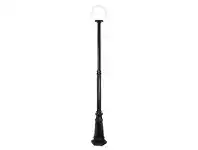 LivingStyles Italian Made Siena 196cm Aluminium IP43 Exterior Single 30cm Head Fancy Post Light - Black offer