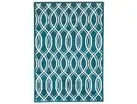 LivingStyles Lucid Egyptian Made Indoor/Outdoor Rug in Peacock Blue - 290x200cm offer