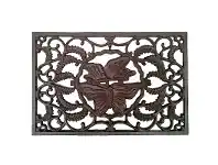 LivingStyles Cast Iron Butterfly Garden Doormat, Antique Rust offer