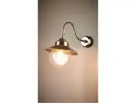 LivingStyles Zermatt Retro Outdoor Metal & Glass Wall Sconce, Antique Silver offer